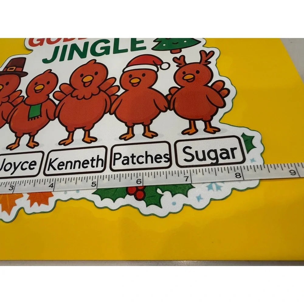 Gobble Then Jingle Thanksgiving Christmas Magnet Fall to Holiday‎ Car or Door
